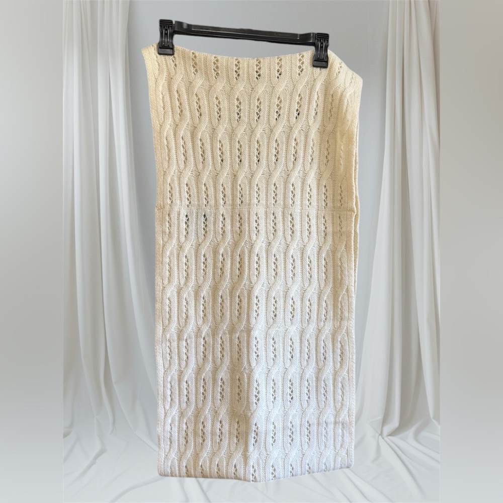 Celeste Cream Knit Cashmere Blend Infinity Scarf